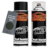TRISTARcolor Vernice per auto Kit di bombolette spray per Mercedes/Daimler Benz 822 Eibengrün vernice di base vernice trasparente bomboletta a spruzzo 400ml