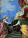 RZHRHJES Mural Dipinto Poster su Tela Quadri su Tela Venezia in trono tra giustizia e pace di Paolo Veronese per Decorazioni per la Casa 60x90cm