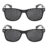 Sundrerfect Occhiali con Foro Pieghevoli per Allenamento Visivo - Griglia di Allenamento per Riduzione del Crepuscolo Oculare