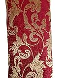 TendeArredoTessile - Tessuto Raso damascato su misura a metraggio - 280 cm x larghezza desiderata – Stoffa per fodera divano cuscini sedie tovaglia copriletto copridivano Copritutto mantovane – Rosso