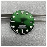 PSDFJAD ZHGUIMING Orologio da Uomo Sub Submariner Quadrante 28,5 mm Quadrante Luminoso Verde Adatto for Movimento NH35 NH36 Accessori for Orologi Strumenti for la Riparazione di Orologi(Green-Gold)