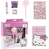 CERDÁ LIFE'S LITTLE MOMENTS Diario Set Hello Kitty - Set completo di diario, penna fuzzy, adesivi e accessori di cancelleria