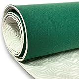 acquaverde | Mollettone Copritavolo, Panno in Feltro Verde Antimacchia e Base in PVC Bianco Antiscivolo e Antiurto, cm 140x100, Tovaglia Protettiva per Tavolo Rettangolare e da Gioco – MADE IN ITALY