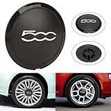 per 500 Copri Ruota Hup Trim, Accessori Di Aggiornamento per Il Lifting Del Copriruota Centrale Esterno Dell auto 68078419ac Sostituzione per 500 (1 PCS Fiat 500 Bordo nero Testo bianco)