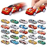 QIZHIQIAMY Set Macchinine Bambini 24 Pezzi Piccole Macchina Giocattolo in Metallo Mini Macchine a Frizione Adatte a Bambini dai 3 Agli 8 Anni, Giochi di Corse e Attività in Famiglia