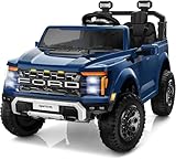 Ford F150 Raptor 24V Maxi Fuoristrada 2 Posti Auto Macchina Elettrica per Bambini Telecomando Luci a Led Bluetooth Ammortizzatori Carico Massimo 60 Kg