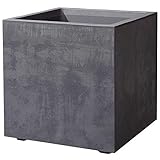 DEROMA Millenium Antracite – Fioriera con riserva d' acqua leggera e plastica resistente ai raggi UV, frostresistent, riciclabile