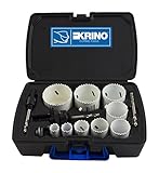 Krino 21013205k - Set di Seghe A Tazza Bimetalliche al Cobalto "Kit per installatori" - 13 Pezzi