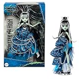 Monster High - Frankie Stein, bambola da collezione con abito d'alta moda decostruito, tratti cuciti originali e accessori ispirati all'arte della sartoria, giocattolo per bambini, 6+ anni, HRL66
