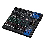 Yamaha MG12XUK Mixer Audio (Versione con Manopola) - Console di Mixaggio Compatta con 12 Canali d'Ingresso e Preamplificatori Microfonici D-PRE