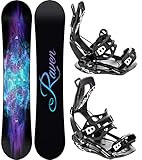 RAVEN Set da Snowboard Snowboard Aura + Bindung Fastec FT360 Black (Snowboard 150 cm + Bindung L, Schwarz)