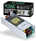 V-TAC Alimentatore per Strisce LED Professionale 60W 24V 2,5A con 1 Uscita - Trasformatore in Metallo per Apparecchiature Elettroniche, Telecamere, Schermi - Ultra Sottile - Input AC 100-240V