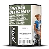 JOVIRA PINTURAS Pittura Ultramatte. 750 ML Esterni/interni, lavabile, super coprente e opaco, bianco. (750 Millilitri, Bianco). C-15