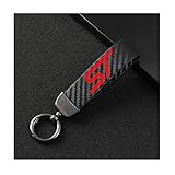 Generico Portachiavi Auto per Ford ST, Microfiber Anello a D Anti Perso Portachiavi Uomo Donna
