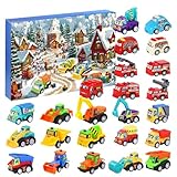 Calendario Avvento 2025 Kinder Bambini, Calendario dell'Avvento Auto con 24 Macchinine per 3 4 5 6 7 8 9 Anni, Conto alla Rovescia di 24 Giorni Natale Regalo