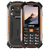 Hammer H Boost LTE- Telefono cellulare da esterno senza contratto, display a colori da 2.4 pollici, robusto, batteria Mega 3500 mAh, 4G impermeabile (IP68), Dual SIM, nero, taglia unica