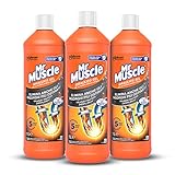 Mr Muscle Idraulico Gel, Stura Lavandini e Scarichi, Disgorgante Forte per Tubi e Scarichi, Sicuro per i Tubi - Formato Scorta da 3 pezzi da 1000 ml