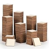 DBREAKS 300pcs Quadrati Legno Grezzo, Oggetti Artigianali in Legno Naturale per Pittura Scrittura Scultura Decorazione Domestica Fai da Te Matrimonio