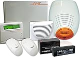 KIT ANTIFURTO ALLARME GSM AMC ITALIA C24 PLUS CASA NEGOZIO CAPANNONE SIRENA ESTERNA SENSORE COMBINATORE VERS. COMPLETA BATTERIE INCLUSE!!