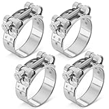 Poppstar 2 pezzi Fascette a bullone in acciaio inossidabile, campo di serraggio 52-55mm, larghezza banda 22mm, W4