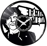 Fusorario Orologio in Vinile da Parete LP 33 Giri Silenzioso Idea Regalo musica italiana caricatura ermal meta 2