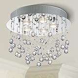 BESTIER Moderno cristallo goccia di pioggia lampadario illuminazione a incasso LED plafoniera lampada a sospensione per sala da pranzo bagno camera da letto soggiorno 6 G9 LED Lampadine richiesto