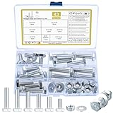 Set di 43 viti M10, dadi esagonali, set di viti filettate, set di viti per macchina con rondelle, set di viti a testa esagonale e dadi