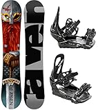RAVEN Set Snowboard Snowboard Dwarf + Bindung s230 Black (150 cm + s230 Black M/L)