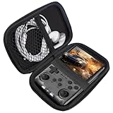 Blueshaweu Custodia rigida di trasporto per R36S R40S Pro RG35XXSP RG353V RG35XX, borsa di archiviazione da viaggio per console di gioco portatile, resistente all'acqua, a prova di urto (Nero)