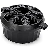 WILLOW WEAVE Vaporiera a legna da 2,5 litri, in ghisa con grande apertura superiore, pentola per stufa, potpourri, umidificatore decorativo per stufa a legna da interni, nero