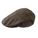 TOSKATOK® Berretto Piatto Tweed da Bambino per Bambina-Brown