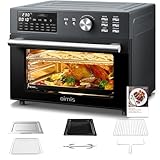 OIMIS Friggitrice ad Aria Calda 30L, Grigio Forno Multifunzione ad Aria,Timer e Temperatura Regolabili Forno con Ricette e 6 Accessori,Completi Cottura Senza olio Certificazione CE,NO Cesto Rotante