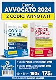 Kit Codice civile annotato + Codice penale annotato per l'esame di avvocato 2024