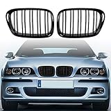 Beside_Auto Griglia nera per BMW E39 serie 5 M5 1999-2003, plastica ABS, JK129, ricambio, clip-on