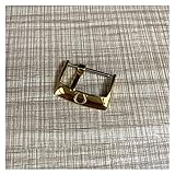 FANPK Fibbia in Metallo da 16 mm, 18 mm, 20 mm - Accessorio per Orologi, di Sicurezza in Acciaio Inox - Compatibile con Omega Seamaster (Oro 20 mm)