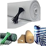 Pinto FERRAMENTA Rete Telo Ombra Ombreggiante Verde o Bianca 100 Fascette in Omaggio Privacy Schermatura 90% Recinzione Esterno Copertura Oscurante per Giardino Terrazzo Balcone (H1X10MT, BIANCO)