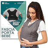 Koala Babycare Fascia Porta Bebe Neonato Facile da Indossare, Regolabile e Unisex - Marsupio Neonati Multiuso Adatto Fino a 9kg - Fascia Porta Bambino Antracite