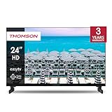 Thomson 24 Pollici (60 cm) LED HD Easy TV - No Smart - Hotel Mode, USB, HDMI, Triple-Tuner (Cavo/Satellite/Antenna), AV IN, CI+, A+ Pannello - 24HD2S13