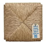 EGC - Seduta di Ricambio in Paglia per Sedia - 37x37 cm CON ANGOLI - Impagliatura per Sedie da Casa e Ristorazione - Comoda e Resistente - Perfetta per Rinnovare Sedie in Legno