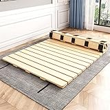 Tavola pieghevole in legno – Supporto per materasso in legno massello resistente per tatami e pavimento della camera da letto, facile da installare con corda di nylon, 71 x 140 cm, base ideale per