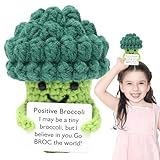 Generico Bambola All'uncinetto - Broccoli Di Ispirazione - Broccoli Giocattolo Decorazione Scrivania Per Studenti Insegnanti Infermieri Casa Festività Laurea Università