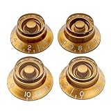 Musiclily Pro Mancino Imperial Inch Size Manopole Top Hat Knobs per Chitarra Elettrica Les Paul Style USA, Oro(Set di 4)