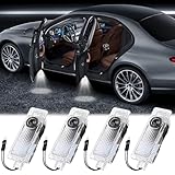 Luci Portiera Auto 4 Pezzi Kit Luci LED Logo Proiettori Auto Compatibile con Luci Proiettore Porta BMW Serie 1 2 3 4 5 6 7er M GT X1 X3 X4 X5 X6