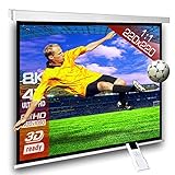 SlenderLine Schermo motorizzato 220 x 220 cm (alloggiamento 250 cm) | 1,2 Gain | formato 1:1 |3D | FULL-HD 4K Ultra-HD | schermo elettrico proiettori home cinema & presentazioni | telecomando incluso