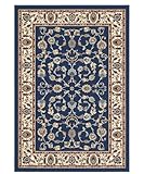Parure (3 pezzi) di Tappeti persiani orientali, tappeto economico salotto soggiorno, riproduzione motivi classici 2079 azzurro tris scendiletto (1 pezzo 70x130 + 2 pezzi 55x105)
