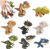 Harxin Dinosauro Che si Morde le Dita, Dinosauro da Dito Giocattoli, Dinosauros Tyrannosaurus Rex Che si Morde le Dita, Marionette da Dito con Dinosauri per Bambini Ragazze Ragazzi (8 Pezzi)