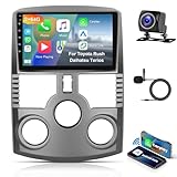 Hodozzy 2G 64G Android Autoradio per Toyota Rush Daihatsu Terios 2006-2016 Radio Carplay Wireless Android Auto, 9 Pollici Touch Screen Navigatore GPS, WiFi Bluetooth, FM RDS, Schermo con Retrocamera