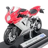 Welly - Modellino di moto MV Agusta F3 800, in scala 1:24, pressofuso, dettagliato, realistico, unisex, per tutte le stagioni, non pieghevole