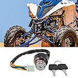 Contattore di accensione, Qiilu Contattore di accensione Lock 9 fori 6 fili con 2 tasti adatti per kart cinese 50cc a 125cc ATV