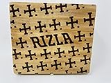 SUTUS - Scatola porta tabacco Rizla in legno con supporto per rollare.